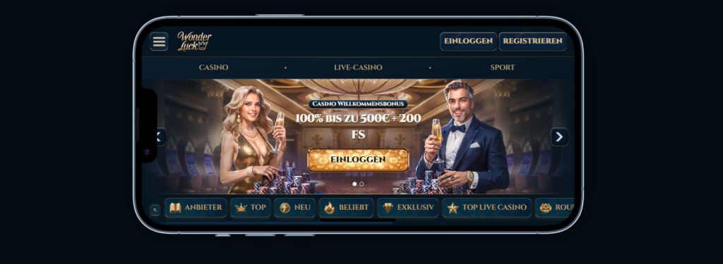 WonderLuck Casino App-Screenshot